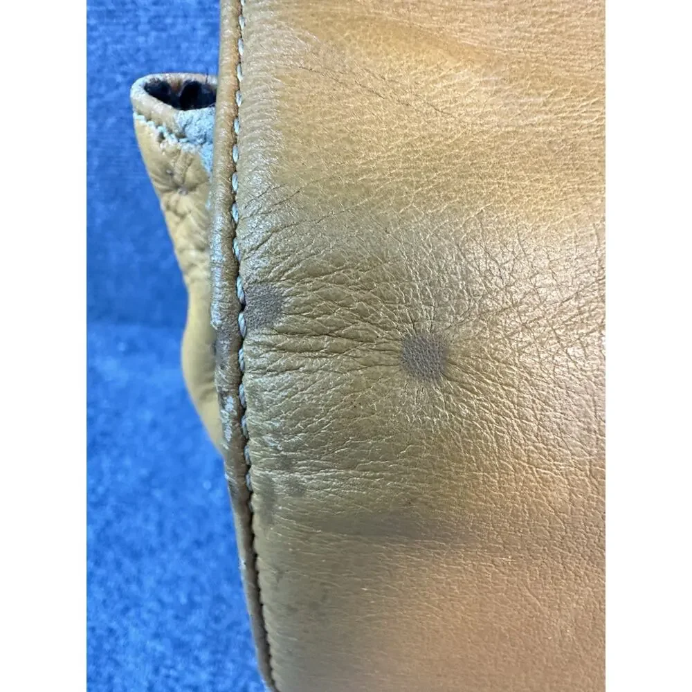 Kenneth Cole Reaction Leather Messenger Bag Tan Distressed for Repair
